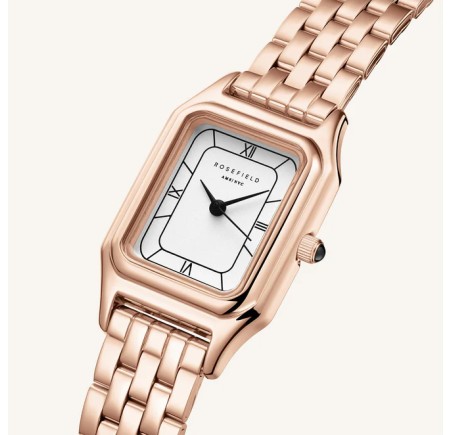 Rosefield dameshorloge Ivy White Matte Rose Gold OCWRSR-OC04