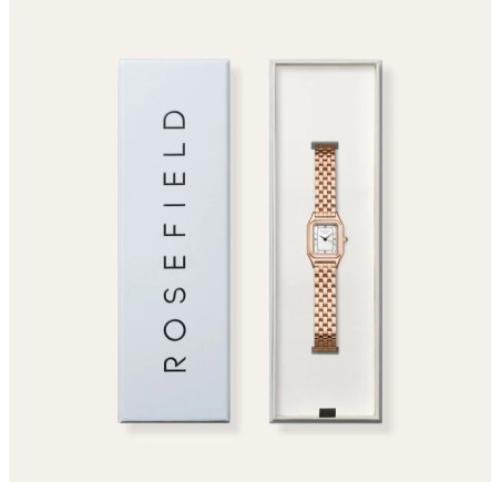 Rosefield dameshorloge Ivy White Matte Rose Gold OCWRSR-OC04