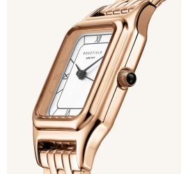 Rosefield dameshorloge Ivy White Matte Rose Gold OCWRSR-OC04