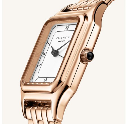 Rosefield dameshorloge Ivy White Matte Rose Gold OCWRSR-OC04