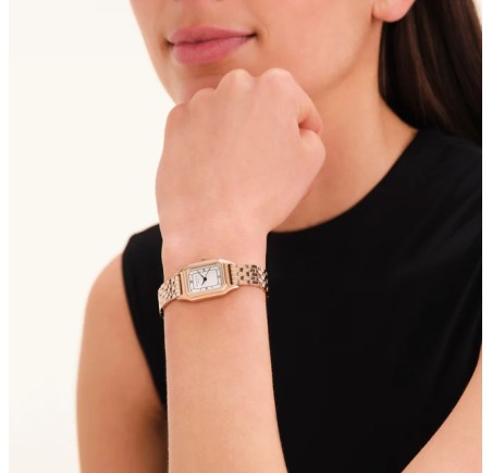 Rosefield dameshorloge Ivy White Matte Rose Gold OCWRSR-OC04