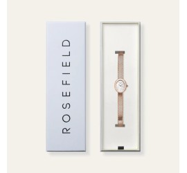 Rosefield dameshorloge Mini Oval White Dial Rose Gold MWRMR-M07