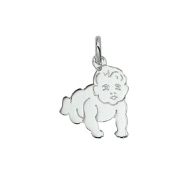 Zilveren hanger baby