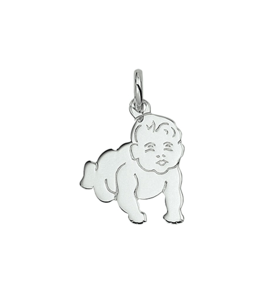 Zilveren hanger baby