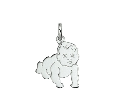 Zilveren hanger baby