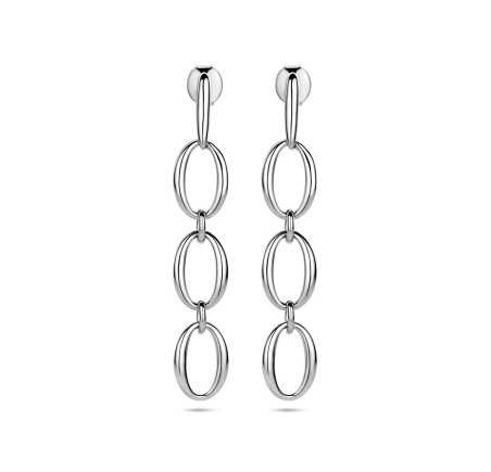 Zilver gerhodineerde oorhangers