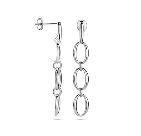 Zilver gerhodineerde oorhangers