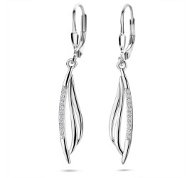 Zilveren oorhangers met zirkonia  13.41576