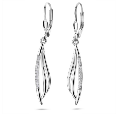 Zilveren oorhangers met zirkonia  13.41576