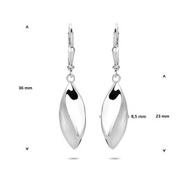 Zilveren oorhangers mat/poli   13.41869