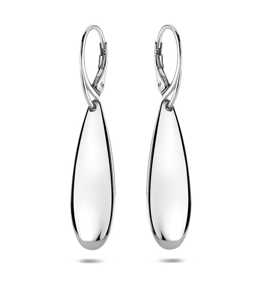 Zilveren oorhangers druppel