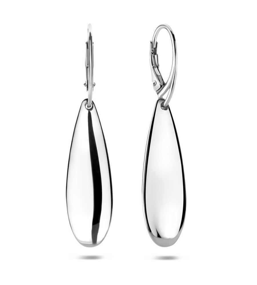 Zilveren oorhangers druppel