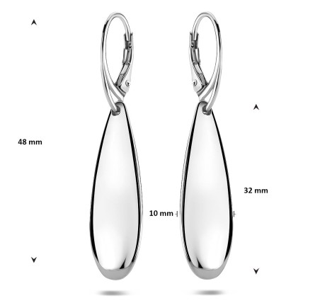 Zilveren oorhangers druppel/pegel  13.41822