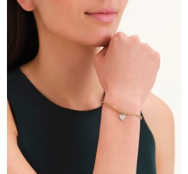 Rosefield staal vergulde armband met bedel  Chunky Heart Bracelet Gold JBCHG-J1279
