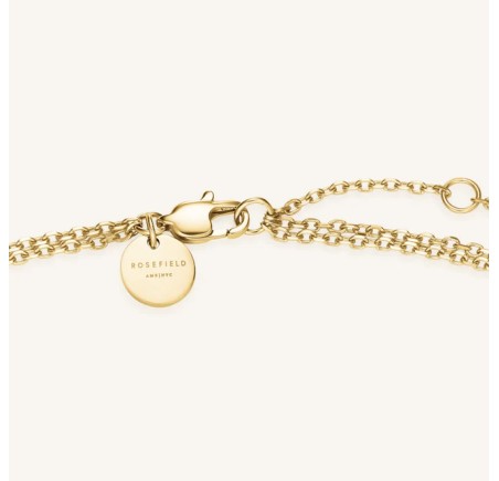 Rosefield staal vergulde collier met bedel  Love Connection Necklace Gold JNLCG-J1315