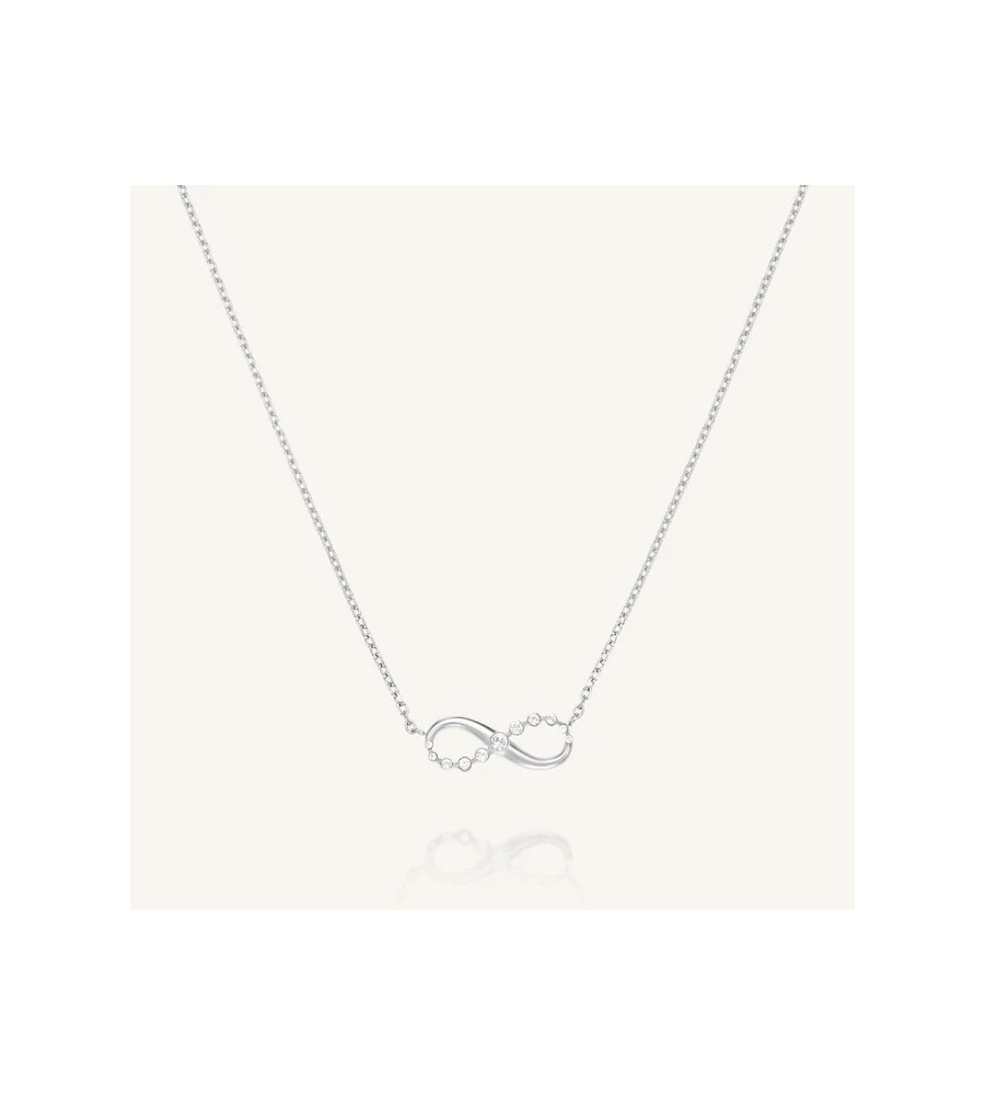 Rosefield stalen collier met Infinity