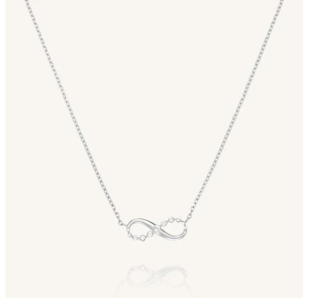 Rosefield stalen collier met Infinity  Infinity Necklace Silver JNINS-J1329