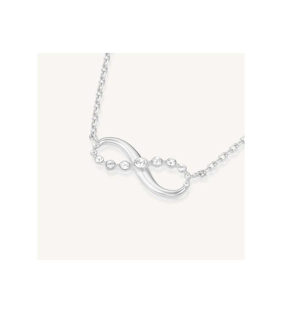 Rosefield stalen collier met Infinity