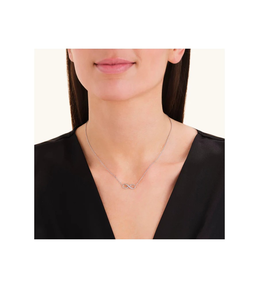 Rosefield stalen collier met Infinity