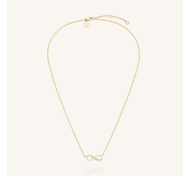 Rosefield staal verguld collier met Infinity  Infinity Necklace Gold JNING-J1311