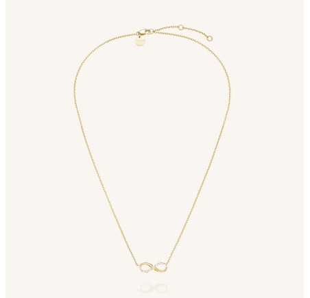 Rosefield staal verguld collier met Infinity  Infinity Necklace Gold JNING-J1311