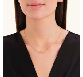 Rosefield staal verguld collier met Infinity  Infinity Necklace Gold JNING-J1311
