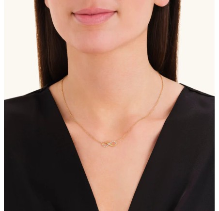 Rosefield staal verguld collier met Infinity  Infinity Necklace Gold JNING-J1311