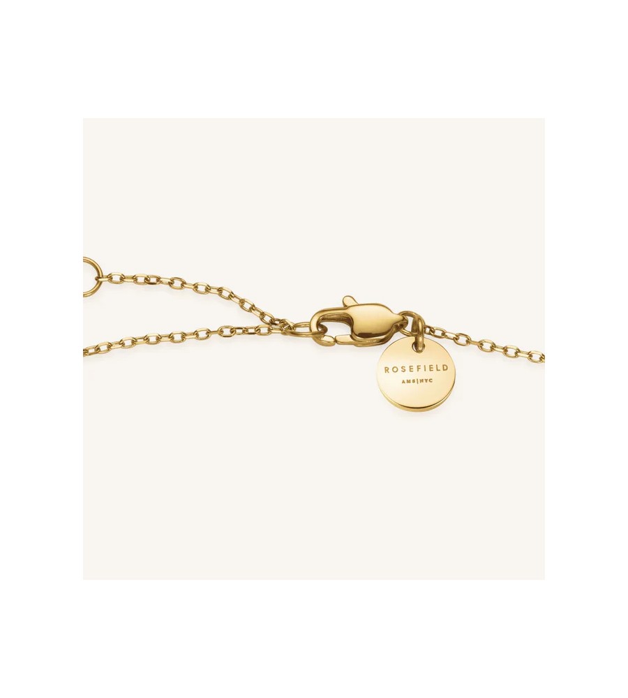 Rosefield staal verguld collier met hart hanger