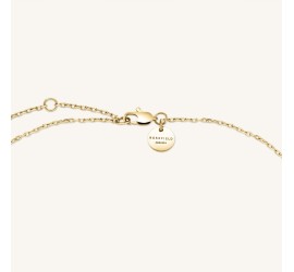 Rosefield staal verguld collier met zirkonia  Triple Cryastals Necklace Gold JNTCG-J1015