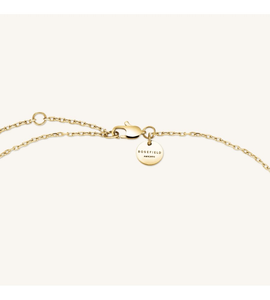 Rosefield staal verguld collier met zirkonia