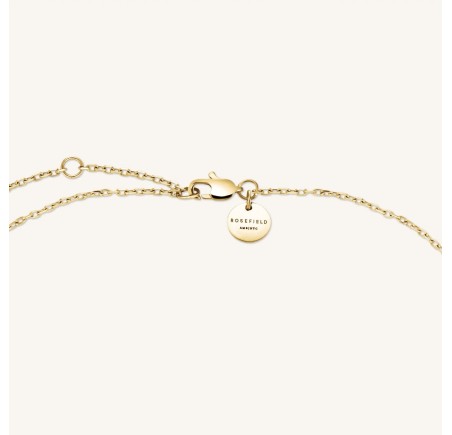 Rosefield staal verguld collier met zirkonia  Triple Cryastals Necklace Gold JNTCG-J1015