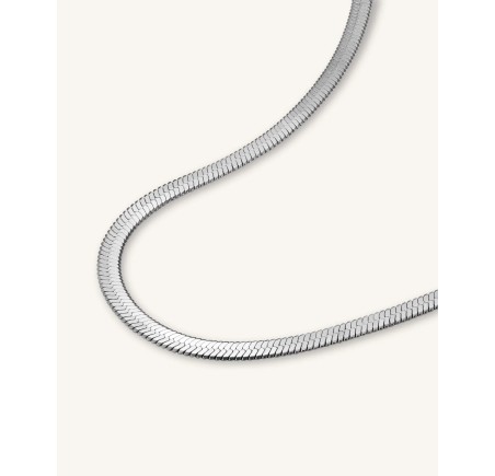 Rosefield stalen collier   Snake Necklace Silver  JNFSS-J528