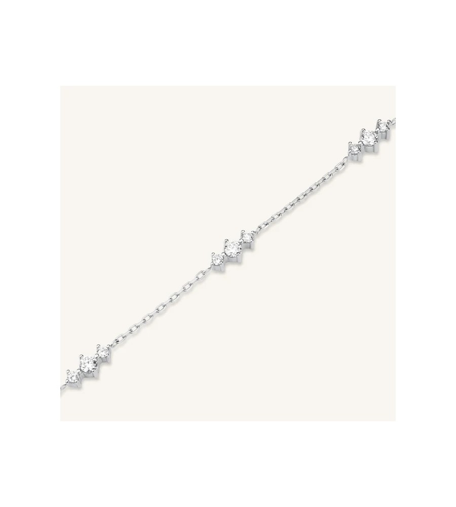 Rosefield stalen armband met zirkonia