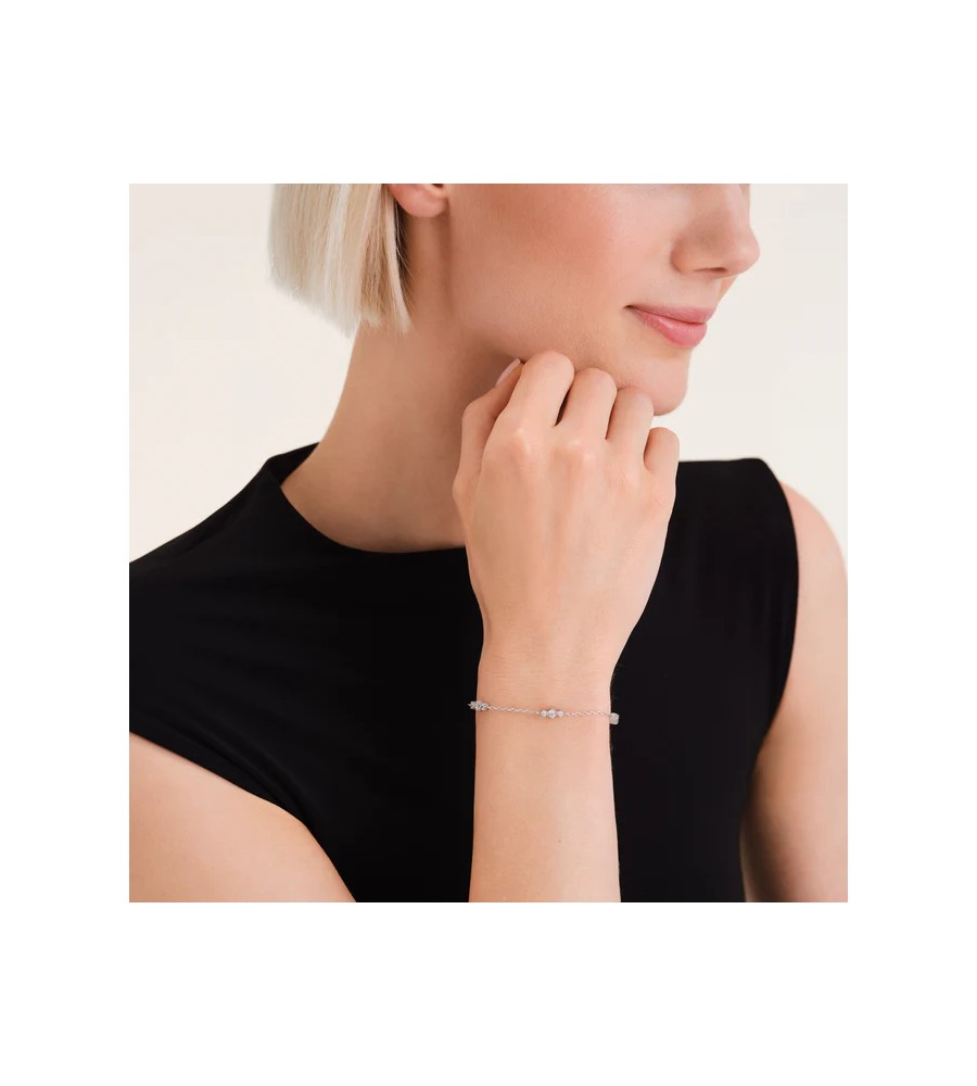 Rosefield stalen armband met zirkonia
