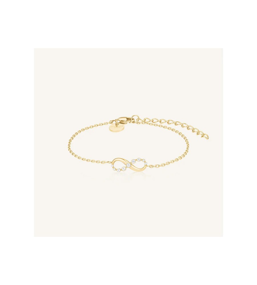 Rosefield staal verguld armband Infinity