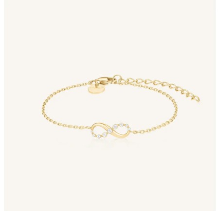 Rosefield staal verguld armband Infinity  Infinity Bracelet Gold  JBING-J1313
