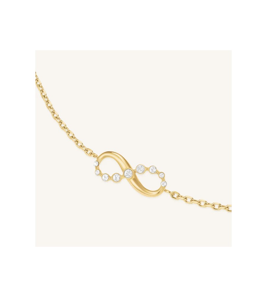 Rosefield staal verguld armband Infinity