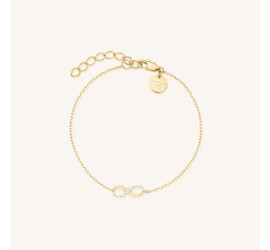 Rosefield staal verguld armband Infinity  Infinity Bracelet Gold  JBING-J1313