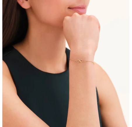 Rosefield staal verguld armband Infinity  Infinity Bracelet Gold  JBING-J1313