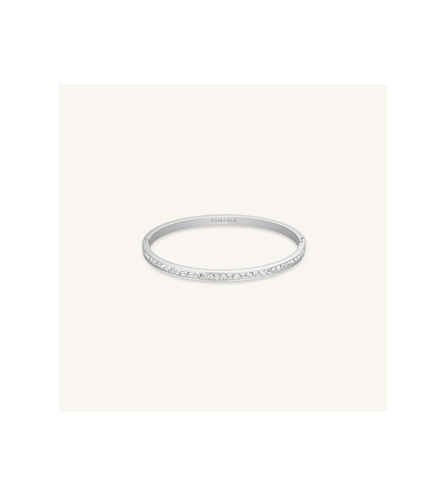 Rosefield stalen slavenarmband zirkonia