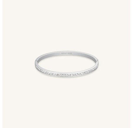 Rosefield stalen slavenarmband zirkonia  Chruystal Bangle Silver  JBCBS-J1034
