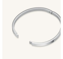 Rosefield stalen slavenarmband zirkonia  Chruystal Bangle Silver  JBCBS-J1034