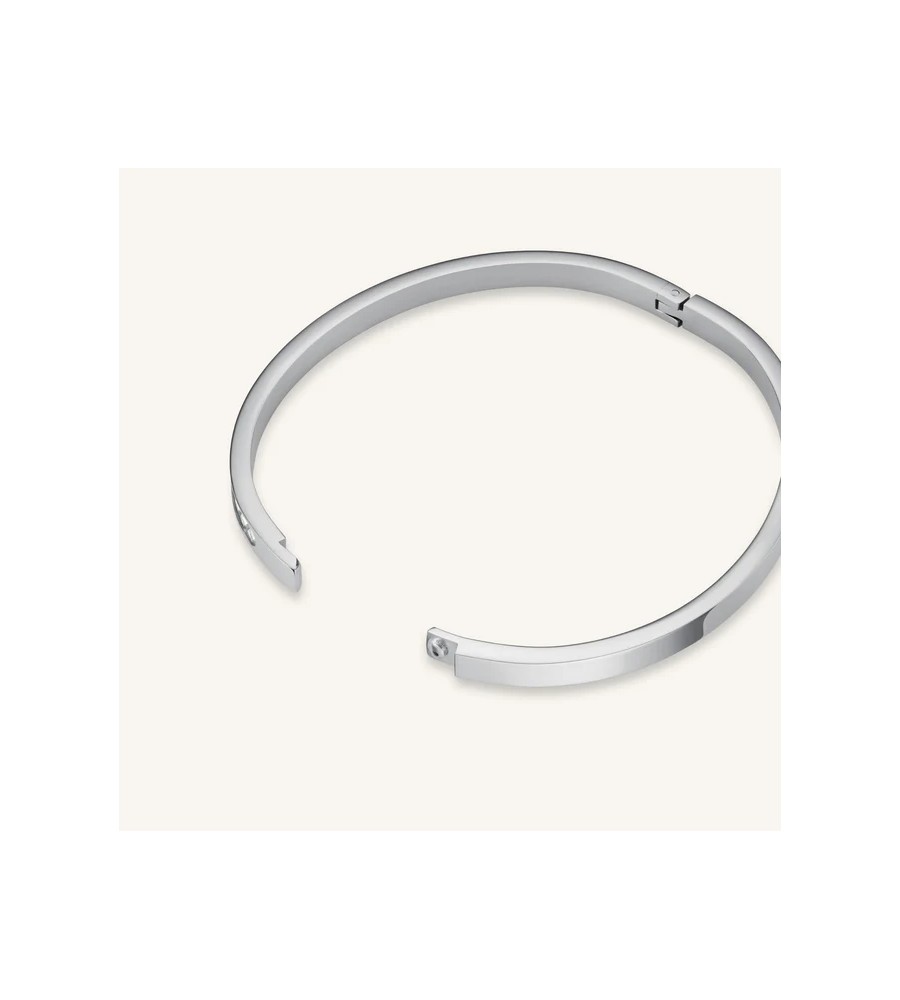 Rosefield stalen slavenarmband zirkonia