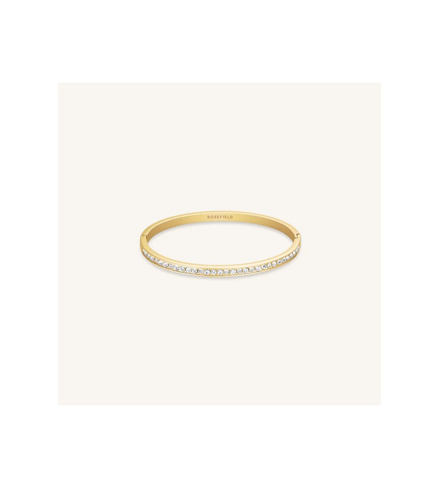 Rosefield staal vergulde slavenarmband zirkonia