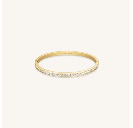 Rosefield staal vergulde slavenarmband zirkonia  Chrystal Bangle   JBCBG-J1033
