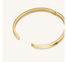 Rosefield staal vergulde slavenarmband zirkonia  Chrystal Bangle   JBCBG-J1033