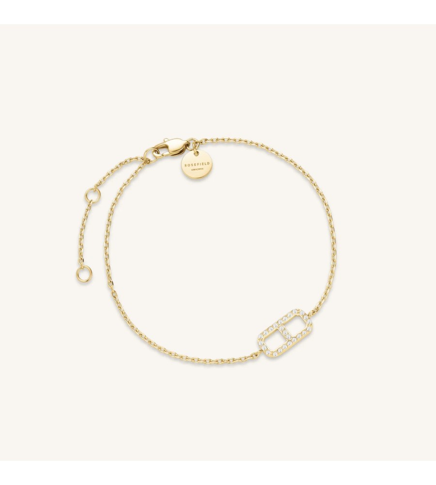 Rosefield staal verguld armband met zirkonia