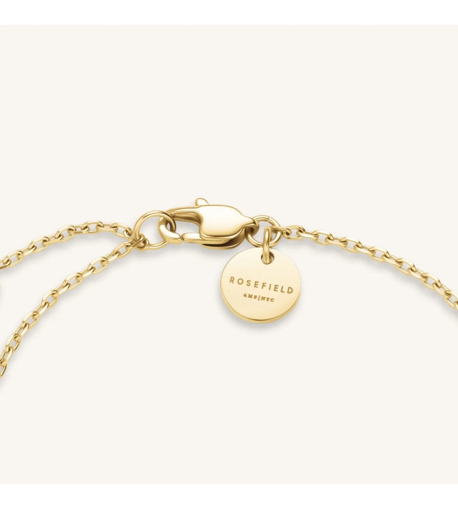 Rosefield staal verguld armband met zirkonia