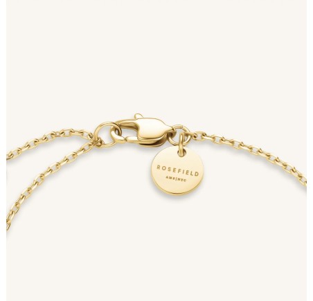 Rosefield staal verguld armband met zirkonia  Fine Octagon Bracelet  JBOCG-J1184