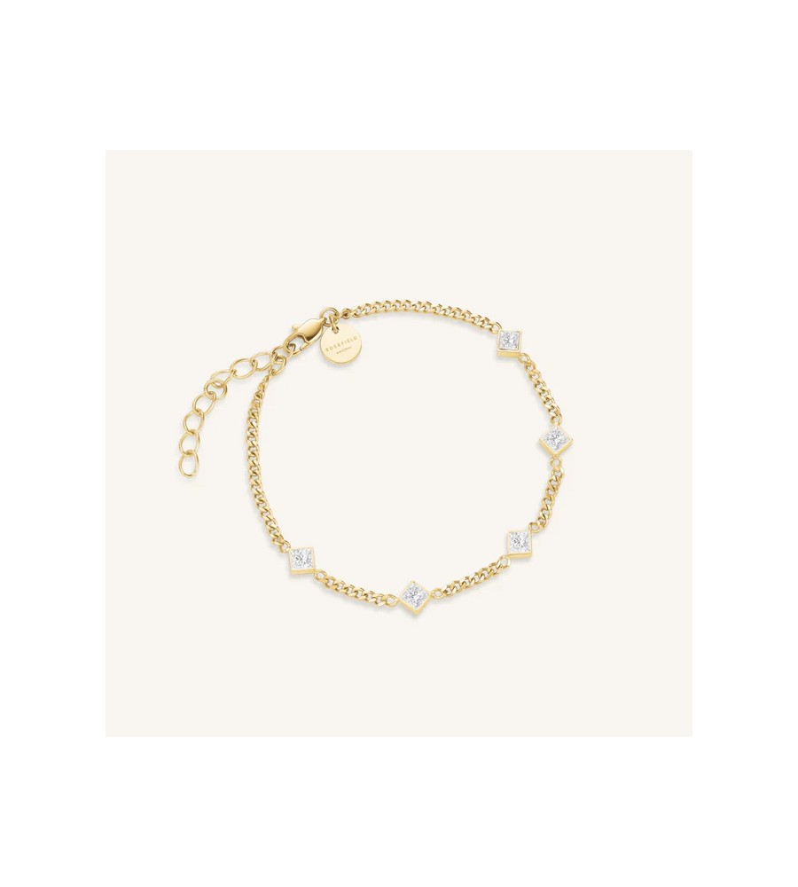 Rosefield staal verguld armband met zirkonia